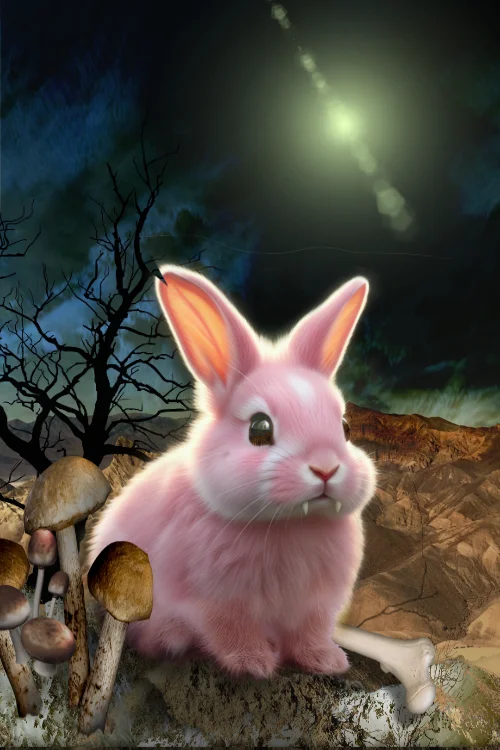 lapin rose des montagnes